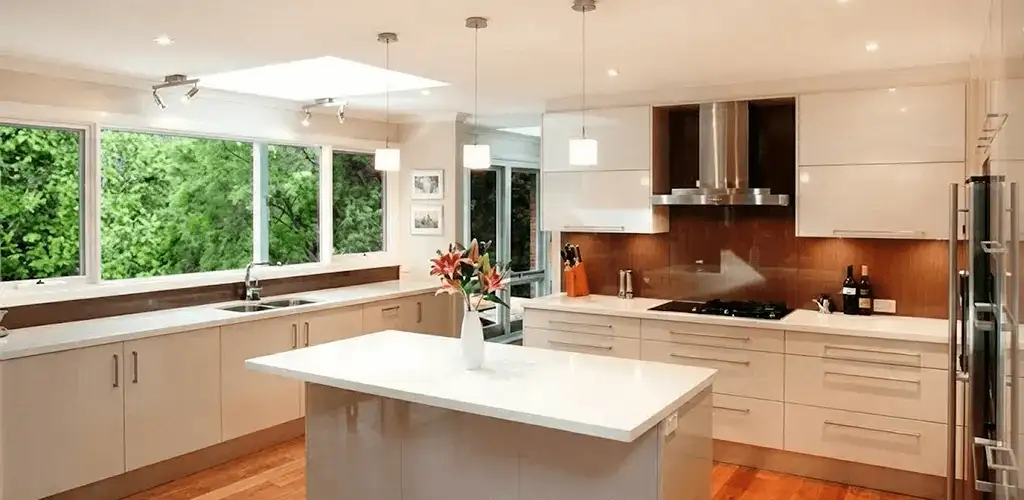 Kitchen cabinet refacing and remodel results in a modern kitchen in Allentown, PA