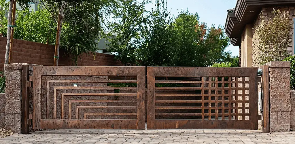 Custom driveway gate installation for a home entrance in Allentown, PA