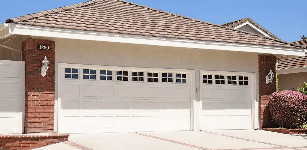 Residential garage door repair service for a double garage door in Allentown, PA