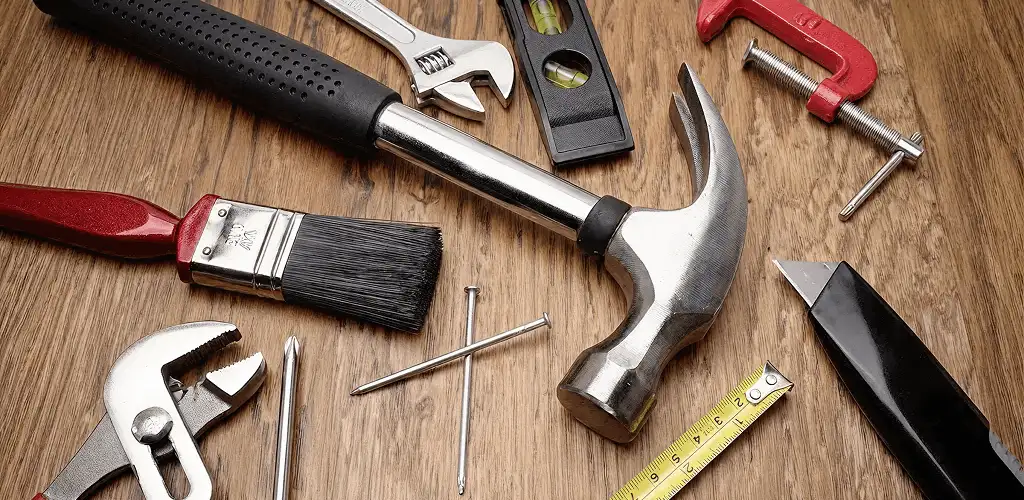 Handyman tools laid out for home repair and maintenance work in Allentown, PA