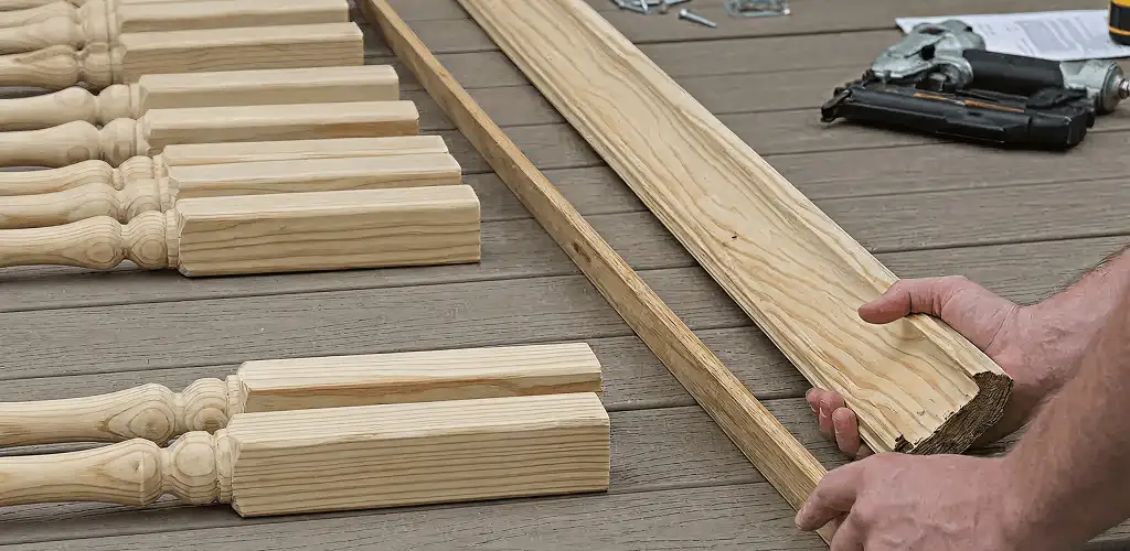 Handrail installation materials and wood components for stair rail work in Allentown, PA